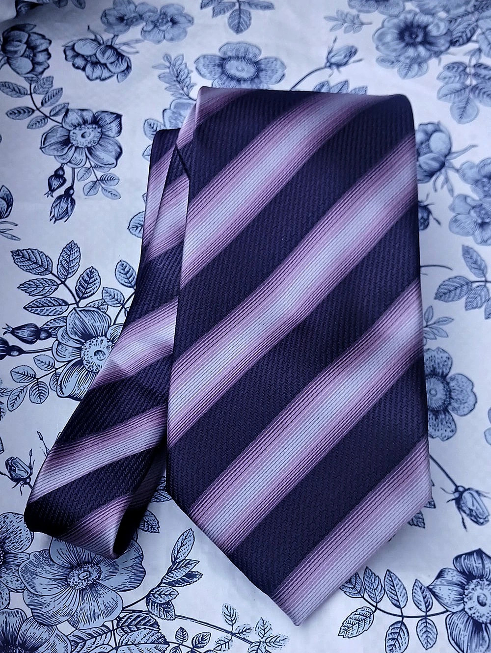 Vivaldi Striped Tie in Purple & Pink